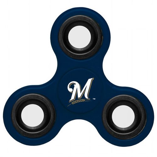 MLB Milwaukee Brewers 3 Way Fidget Spinner B39 - Navy