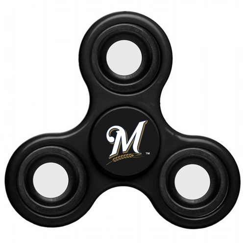 MLB Milwaukee Brewers 3 Way Fidget Spinner C39 - Black
