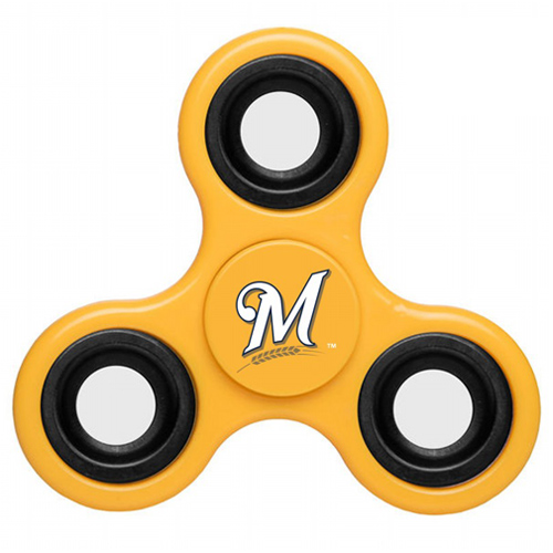 MLB Milwaukee Brewers 3 Way Fidget Spinner D39 - Yellow
